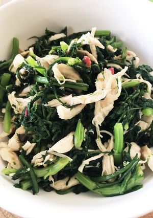 春菊とささみの簡単梅肉和え-レシピのメイン写真