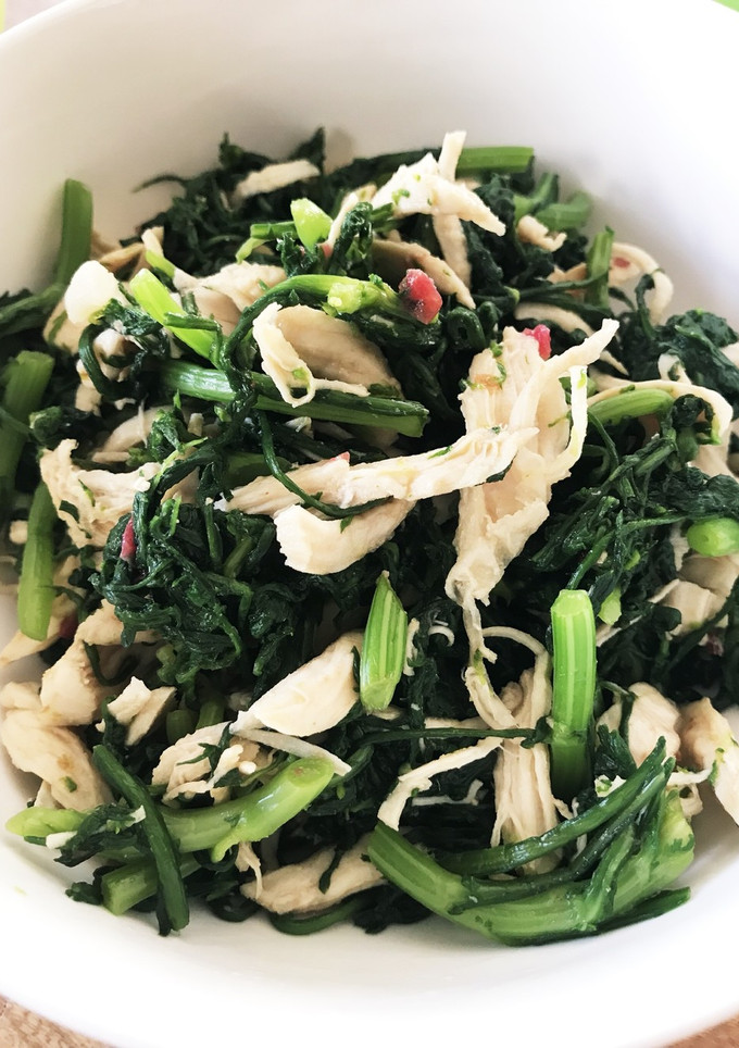 春菊とささみの簡単梅肉和え-レシピのメイン写真