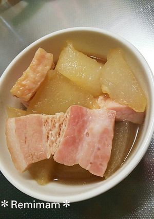 冬瓜とブロックベーコンの煮物-レシピのメイン写真