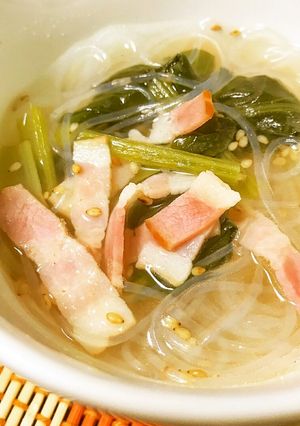 簡単!節約、ダイエット◎中華風春雨スープ-レシピのメイン写真