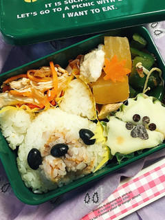 日本犬ぽいわんこ弁当-レシピのメイン写真