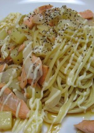 鮭とジャガイモのドレッシングパスタ-レシピのメイン写真