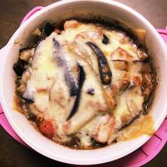 รูปของ 超簡単！ナスとトマトのチーズのせ焼き