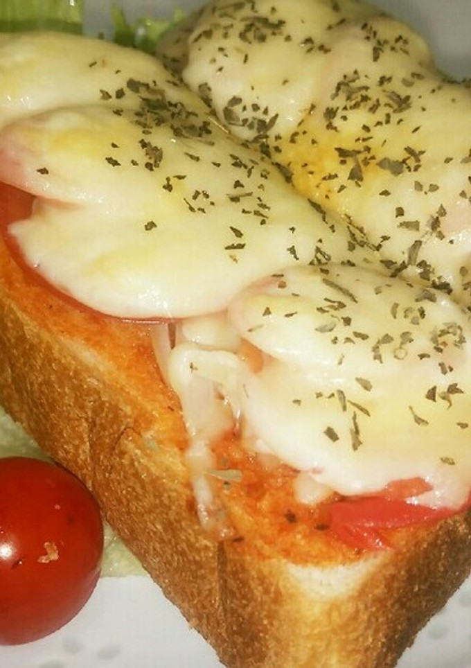 魚肉ソーセージとトマトのピザトースト-レシピのメイン写真