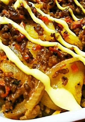 じゃがいもとひき肉のケチャマヨ焼き-レシピのメイン写真