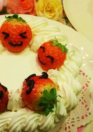 可愛い❕苺ちゃんのショートケーキ❤-レシピのメイン写真