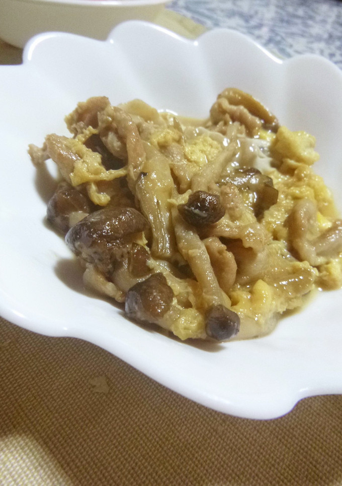 豚肉としめじの卵とじ-レシピのメイン写真