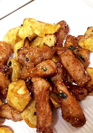 ♡豚肉とじゃがいもの甘辛揚げ♡-レシピのメイン写真