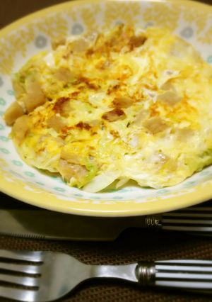 スパムとキャベツのオムレツ♪-レシピのメイン写真