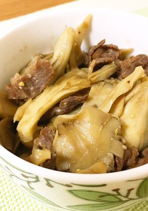 スピード常備菜＊牛肉と舞茸の味噌炒め-レシピのメイン写真