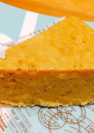 深め耐熱皿１枚でつくるさつまいもケーキ-レシピのメイン写真
