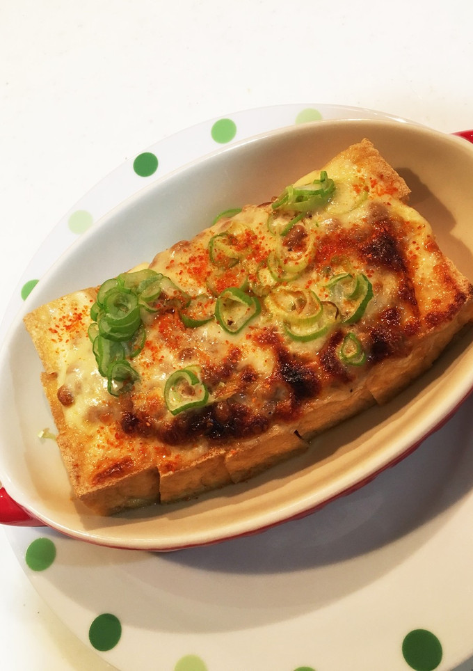 簡単おつまみ♡厚揚げの納豆チーズ焼き-レシピのメイン写真