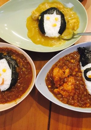 子供と作る似顔絵カレー 父の日 母の日-レシピのメイン写真