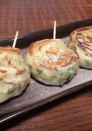 春巻きの皮でミニ葱油餅風おやき-レシピのメイン写真