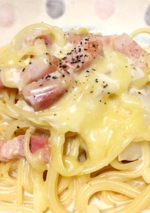 白菜とベーコンのミルクスパ-レシピのメイン写真