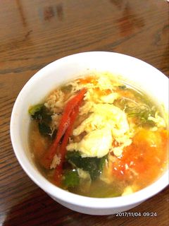 ほうれん草のトマたまスープ-レシピのメイン写真
