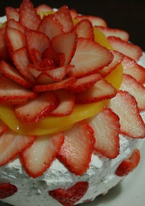 いちご♡のデコレーションケーキ-レシピのメイン写真