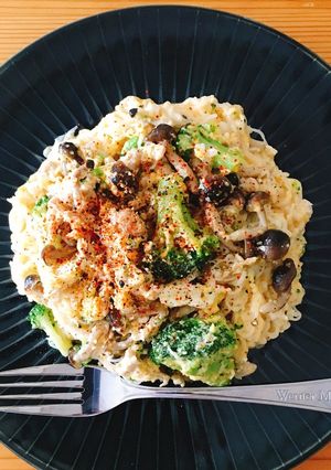 糖質制限◎こんにゃく麺のカルボナーラ風-レシピのメイン写真