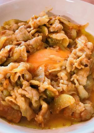 豚バラと玉ねぎのカレー炒め-レシピのメイン写真