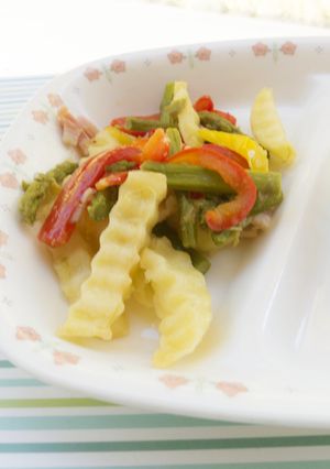 ｶﾗﾌﾙﾎﾟﾃﾄｻﾗﾀﾞ【葛尾村の給食】-レシピのメイン写真