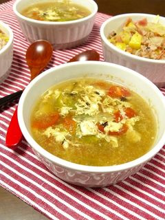 簡単!トマトレタスの中華スープ☆紅茶風味-レシピのメイン写真
