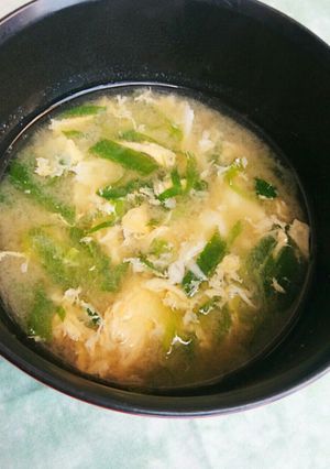 長ねぎたっぷり♪玉子の味噌汁-レシピのメイン写真
