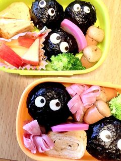 まっくろくろすけ弁当-レシピのメイン写真