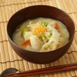 切干大根と根菜の白味噌汁