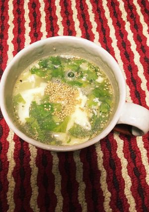セロリの葉と卵の中華スープ-レシピのメイン写真