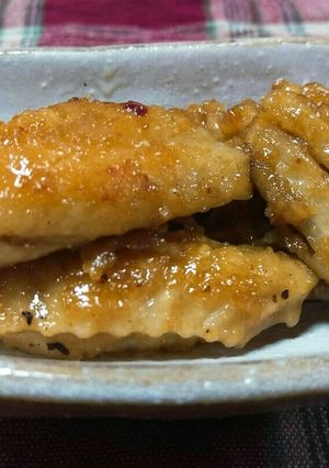 フライパンで簡単♪手羽中とごぼうの甘辛焼-レシピのメイン写真