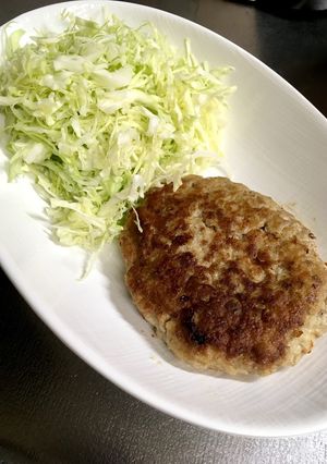 簡単豆腐&エノキ茸のヘルシーハンバーグ-レシピのメイン写真