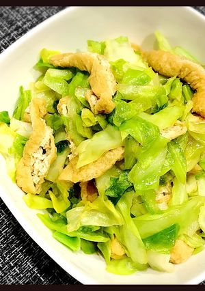 簡単✩キャベツと油揚げの炒め煮-レシピのメイン写真