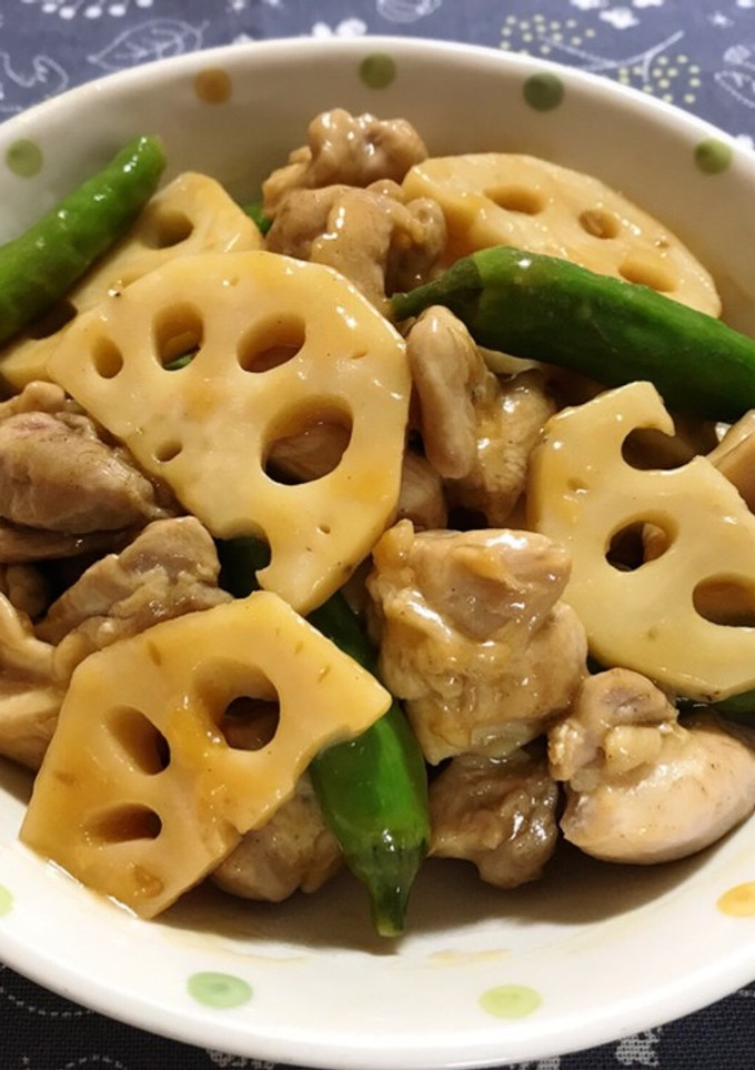 鶏肉と蓮根のこっくり黒酢炒め-レシピのメイン写真