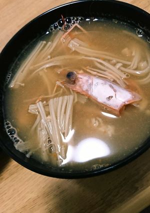 海老出汁が美味しい✨エノキのお味噌汁✨-レシピのメイン写真