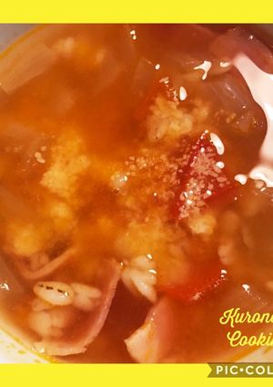 トマトとベーコンの押し麦スープ☆-レシピのメイン写真