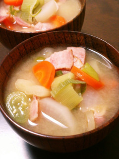 残り野菜のお味噌汁 1-レシピのメイン写真