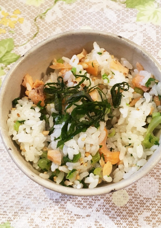 鮭と大根の葉っぱの混ぜごはん-レシピのメイン写真