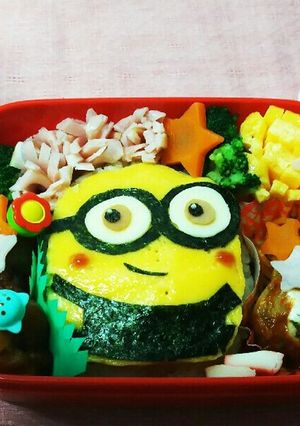 ミニオンのキャラ弁 簡単 可愛い-レシピのメイン写真