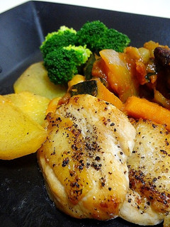 鶏と柿のソテー-レシピのメイン写真