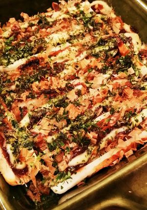 ちくわで簡単便利な細長お好み焼き風-レシピのメイン写真