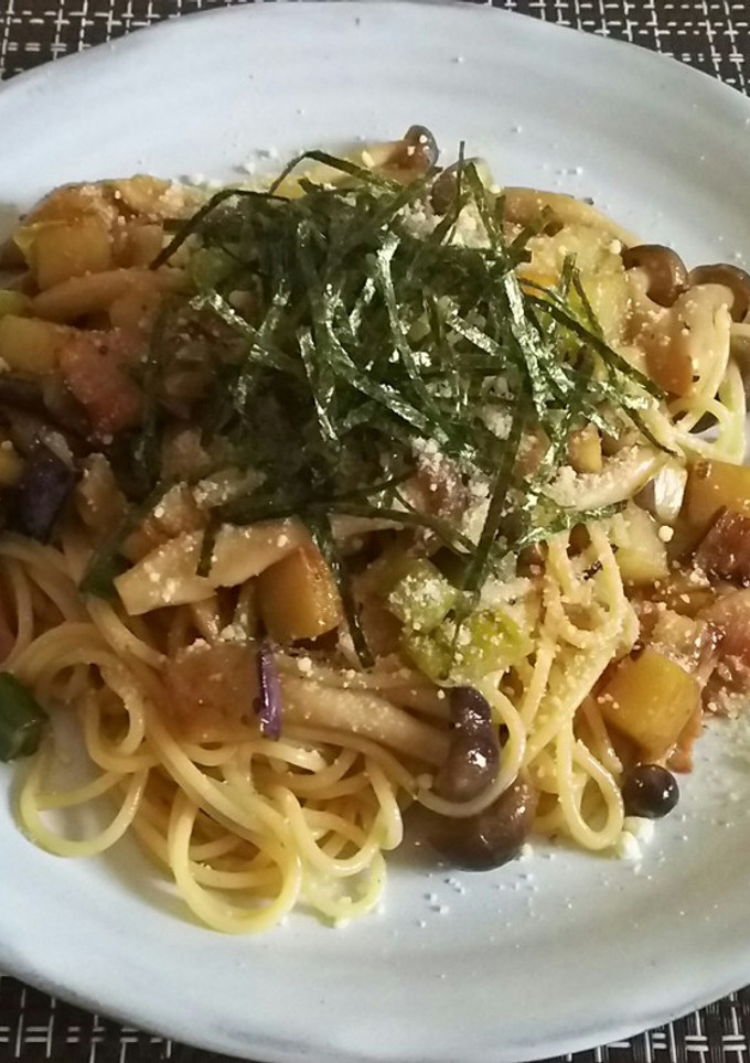 茸と秋野菜の和風クリームパスタ-レシピのメイン写真