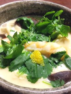 緑麺の小田巻蒸し(茶碗蒸し)グランシェフ-レシピのメイン写真
