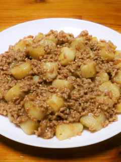 簡単!長いものひき肉炒め-レシピのメイン写真