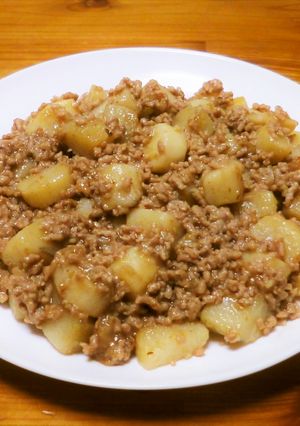 簡単!長いものひき肉炒め-レシピのメイン写真