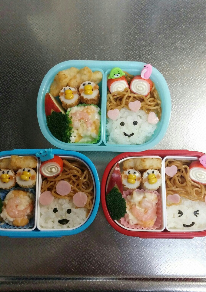 小学生(４年生)&幼稚園(年少)のお弁当-レシピのメイン写真
