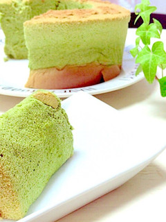 簡単!ふわふわ抹茶シフォンケーキ☆-レシピのメイン写真