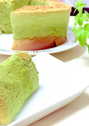 簡単!ふわふわ抹茶シフォンケーキ☆-レシピのメイン写真