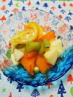 柚子の香り✨爽やか果物の蜂蜜漬け-レシピのメイン写真