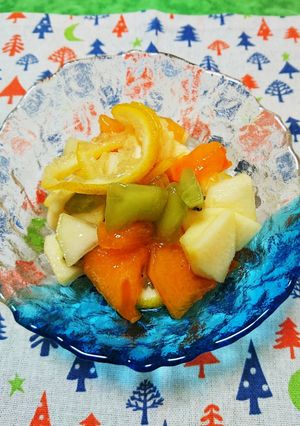 柚子の香り✨爽やか果物の蜂蜜漬け-レシピのメイン写真