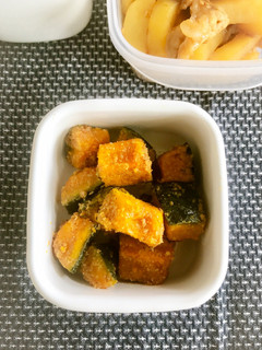 お弁当に♪冷凍かぼちゃの塩バターごま和え-レシピのメイン写真